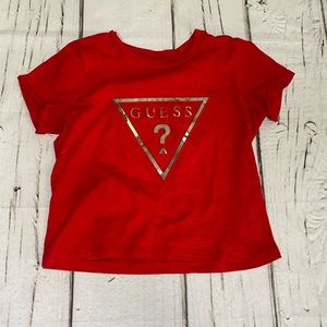 Bright red and silver guess T-shirt